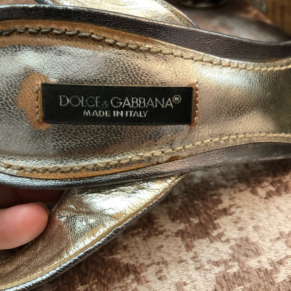 Dolce & Gabanna Black Stiletto Heels with Crystal Embellishments - Picture 6 of 10